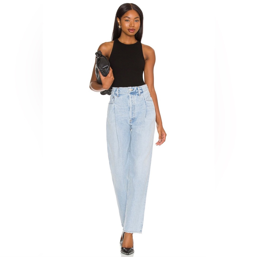 Agolde Fold Waistband Jean Light Wash Size 32